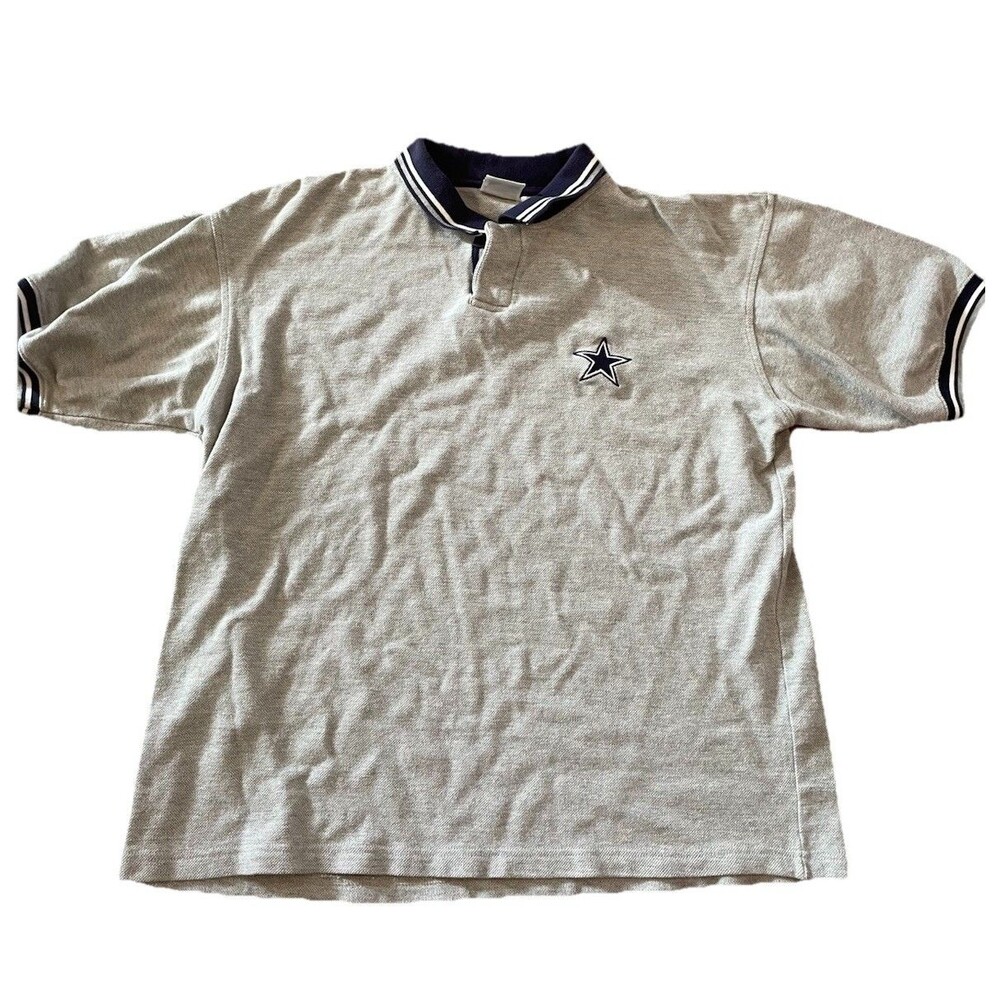Vintage Iron Knights Athletics Dallas Cowboys Polo Shirt Mens Large